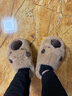 洁丽雅棉拖鞋女士秋冬季外穿可爱居家情侣包跟保暖毛毛绒拖鞋男棉鞋冬天 粉红 【可爱兔兔】 38-39 (适合37-38码) 实拍图