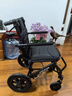 owhon老人轮椅手推折叠轻便小巧出行上飞机旅行老年人手动四轮 豪华减震拉杆款【9.9kg+蜂窝轮+碳转印】H7 实拍图