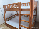 临稚胡桃木 儿童上下床实木高低床双层床上下铺床两层木床子母床 爬梯款 上铺宽1.4米下铺宽1.6米 实拍图