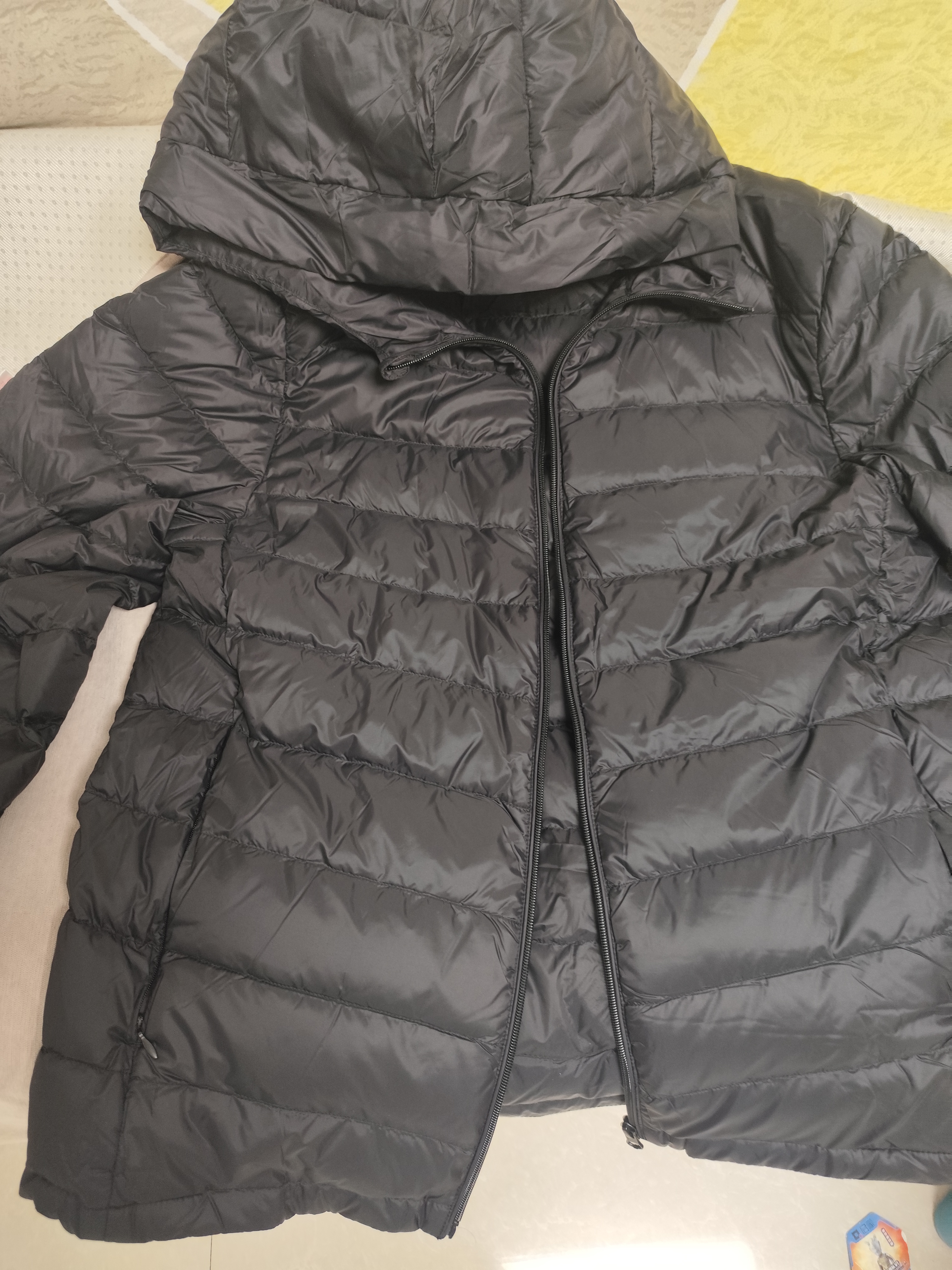 雪中飞男士短款羽绒服春秋冬纯色轻松时尚户外游玩百搭保暖休闲外套羽绒 黑色 2XL (190) 实拍图
