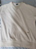 马登工装雪尼尔圆领卫衣男美式复古宽松休闲上衣男士长袖T恤秋季衣服 米白色 L 实拍图