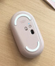 罗技（Logitech）时尚系列 PEBBLE鼠标 无线蓝牙鼠标 办公静音鼠标 女性鼠标对称鼠标 鹅卵石造型 玫瑰粉 实拍图