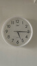 康巴丝（Compas）挂钟客厅 静音钟表客厅石英钟表挂墙时钟 C2866 白色 30.5cm直径 实拍图