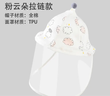 纪奈落婴儿防护面罩新生儿防护帽防飞沫隔离面罩宝宝遮阳儿童渔夫帽 粉云朵拉链款 【45CM：3-6个月】 实拍图