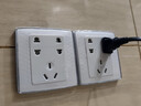 公牛（BULL）开关插座 五孔插座 摄像头路由器支架收纳置物架插座 GTA03暮雪白 实拍图