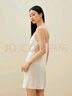 金三塔真丝睡衣女100%桑蚕丝性感可外穿真丝吊带裙睡裙丝绸睡衣七夕礼物 雾霾蓝 XL 实拍图