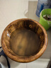 川柏香实木泡脚桶木桶洗脚盆木桶家用足浴桶泡脚木质香柏木碳化木制脚盆 26cm 【碳化无盖】+艾30 实拍图