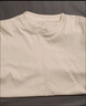 拇指白小T李乃文同款二代长袖T恤男秋季纯棉纯色百搭打底衫 皓白 3XL 实拍图