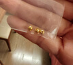 喜上眉梢喜饰黄金古法金珠999足金散珠硬金光面磨砂转运珠路路通圣诞礼物 4mm 重版光珠四颗 0.8g 实拍图