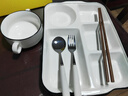 拜杰陶瓷减脂分餐盘快餐盘学生餐盒分格月子餐具一人食早餐盘盘子12寸 实拍图