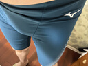 美津浓（MIZUNO）泳裤男士防尴尬大码长款5分裤专业速干抗氯游泳衣装备B1127兰3XL 实拍图