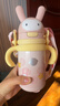 babycare儿童保温杯婴幼儿学饮宝宝吸管杯316L不锈钢保温杯幼儿园保温水壶 萌兔保温杯450ml+萌兔冷萃杯套装 实拍图
