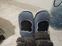 京东京造家居包脚棉拖鞋 轻简毛绒保暖包跟棉拖鞋男款 灰色44-45  JZ-3222 实拍图