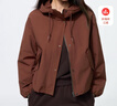 优衣库女装休闲连帽短外套/时尚百搭25秋冬新款479229 37 栗色 XL /165/92A 实拍图