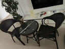 紫叶（ziye） 户外桌椅 藤椅组合 阳台桌椅三件套 休闲庭院小茶几室外藤编餐桌 2【标准藤椅】+1【D58圆桌】 实拍图