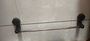 吸盘毛巾架免打孔卫生间置物架浴室毛巾杆壁挂式厕所浴巾收纳挂架 伸缩款透明黑【30-60cm】 实拍图