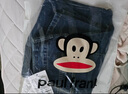 大嘴猴（paul frank）牛仔裤男士秋冬季裤子男美式复古潮牌休闲裤男裤修身长裤 蓝色 34 实拍图