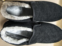 强人加绒保暖冬季男棉鞋条绒款防寒平底休闲男鞋 经典棉布鞋 黑色 44 实拍图