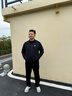 安踏（ANTA）加绒运动套装男士冬季保暖外套长裤跑步休闲运动衣服装两件一整套 【加绒针织】黑色外套+平口裤 XL/180 实拍图