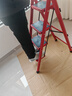 忆琳居梯子家用安全人字梯折叠梯伸缩多功能楼梯便捷扶梯加厚红色四步 实拍图