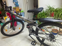 凤凰（Phoenix）可折叠山地车自行车成人男女新款式学生12到18岁变速越野软尾单车 辐条轮/双避震【密封全轴承】钢架肖灰 26寸-24速【身高158-188cm】 实拍图
