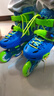 乐秀（ROADSHOW）滑轮鞋儿童溜冰鞋男女旱冰鞋滑冰鞋套装大小可调RX1S直排轮 蓝绿单鞋 M 中码(32-35适合4-7岁) 实拍图