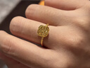 周六福爆闪方糖5G工艺黄金戒指女新年生日礼物计价A0113174 16号约2.68g 实拍图