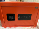得力保险柜 家用办公电子密码保险箱 小型可入墙入柜保密文件柜 25cm橙色 实拍图
