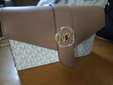 MICHAEL KORS礼物轻奢MK女包ROSE老花链条包 小号 香草白色/橡果棕色 实拍图