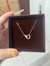 周大生环环相扣项链女款女生轻奢小众玫瑰金色银项链生日礼物女士 实拍图
