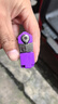 机甲指尖陀螺火机二合一创意旋转解压可充气新款变形网红 香芋紫【单机1个】 实拍图