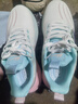 回力官方女鞋休闲运动鞋女春季新款软底舒适鞋子女 白绿粉（皮面） 39 实拍图