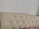 南极人（NanJiren） 水晶绒轻奢床头靠垫北欧纯色卧室床头软包大靠背沙发靠背垫长条枕腰靠可拆洗 菱形-米黄色【可拆洗】JY 1.5m床头靠背 实拍图