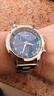 男士时尚商务手表三针数字刻度表盘潮流钢带青少年腕表石英表 蓝色【手表+送调表器】 实拍图