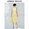 UR2025春季新款女装法式气质后拉链收腰无袖连衣裙UWM750031 米黄 S 实拍图