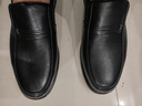 蜘蛛王男士皮鞋一脚蹬春秋商务休闲皮鞋真皮中老年爸爸鞋 48475 黑色 41 实拍图