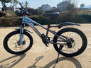 凤凰山地自行车男女变速山地车碟刹青少年儿童自行车学生单车 星际 蓝灰【单速+辐条轮】 20寸【适合125-160cm】 实拍图