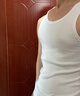 浪莎粗螺纹背心男100%纯棉修身全棉跨栏打底汗衫运动训练美式紧身健身 ·【2件白色】· 纯棉粗螺纹 3XL /185：修身版型建议选大一码 实拍图