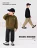左西男童夹棉加厚裤子2026新款冬季棉裤外穿儿童保暖长裤 卡其色 160 实拍图