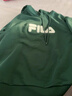 FILA 斐乐情侣款男女连帽卫衣2025冬季新款休闲宽松加绒保暖长袖上衣 【加绒款】旷野绿-GN M 170/92A/M 实拍图