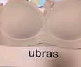 ubras无尺码深v浪花领胸性感隐形内衣女聚拢胸无钢圈 青提色-背勾款  纤细版(80-100斤)A-B杯 实拍图