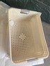 名创优品同款 杂物收纳筐塑料桌面收纳盒厨房橱柜零食玩具整理筐 奶油色高款特大号 实拍图