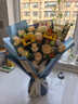 艾斯维娜鲜花速递向日葵混搭花束生日礼物全国同城配送 向日葵香槟韩式花束 实拍图