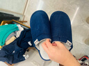 回力日系柔软情侣棉拖秋冬家居室内保暖棉鞋男款HL0006蓝色44-45码 实拍图