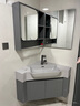 宾匠小户型三角型浴室柜转角洗手盆洗漱台卫生间拐角洗脸台盆柜组合 灰色/智能镜+普通镜柜70cm 实拍图