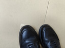 百丽轻便厚底休闲鞋男商场同款牛皮商务运动鞋8GZ01BM4 黑色2 43 实拍图