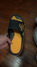 回力运动拖鞋男浴室内户外不易滑厚底凉拖鞋HL39391黑黄色45-46码 实拍图