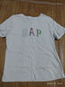 GAP女装2025夏季新款纯棉彩色胶印logo短袖T恤常规休闲上衣765994 灰白色 M (165/84A) 亚洲尺码 实拍图