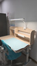 光明园迪（GMYD） 儿童学习桌椅套装可升降学生书桌可调节多功能写字桌椅诚者F120 诚者F120冰海蓝+A6-2卡其+蓝椅套 实拍图