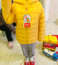 鸭鸭（YAYA）儿童羽绒服轻薄男女童装秋冬男童小童中大童轻便冬装外套D 黄色 140 实拍图